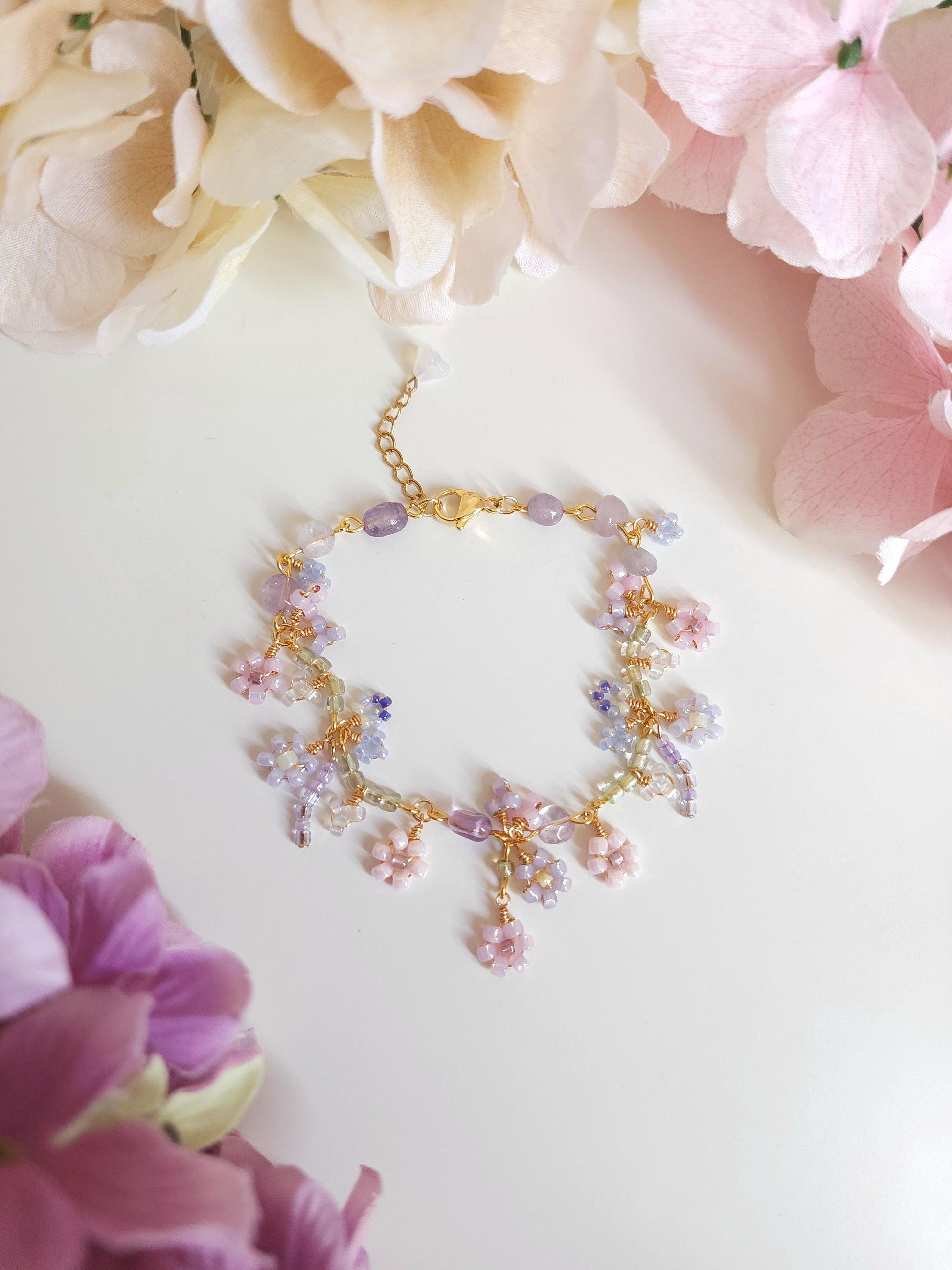 Lavender Haze Floral Bracelet - By Cocoyu