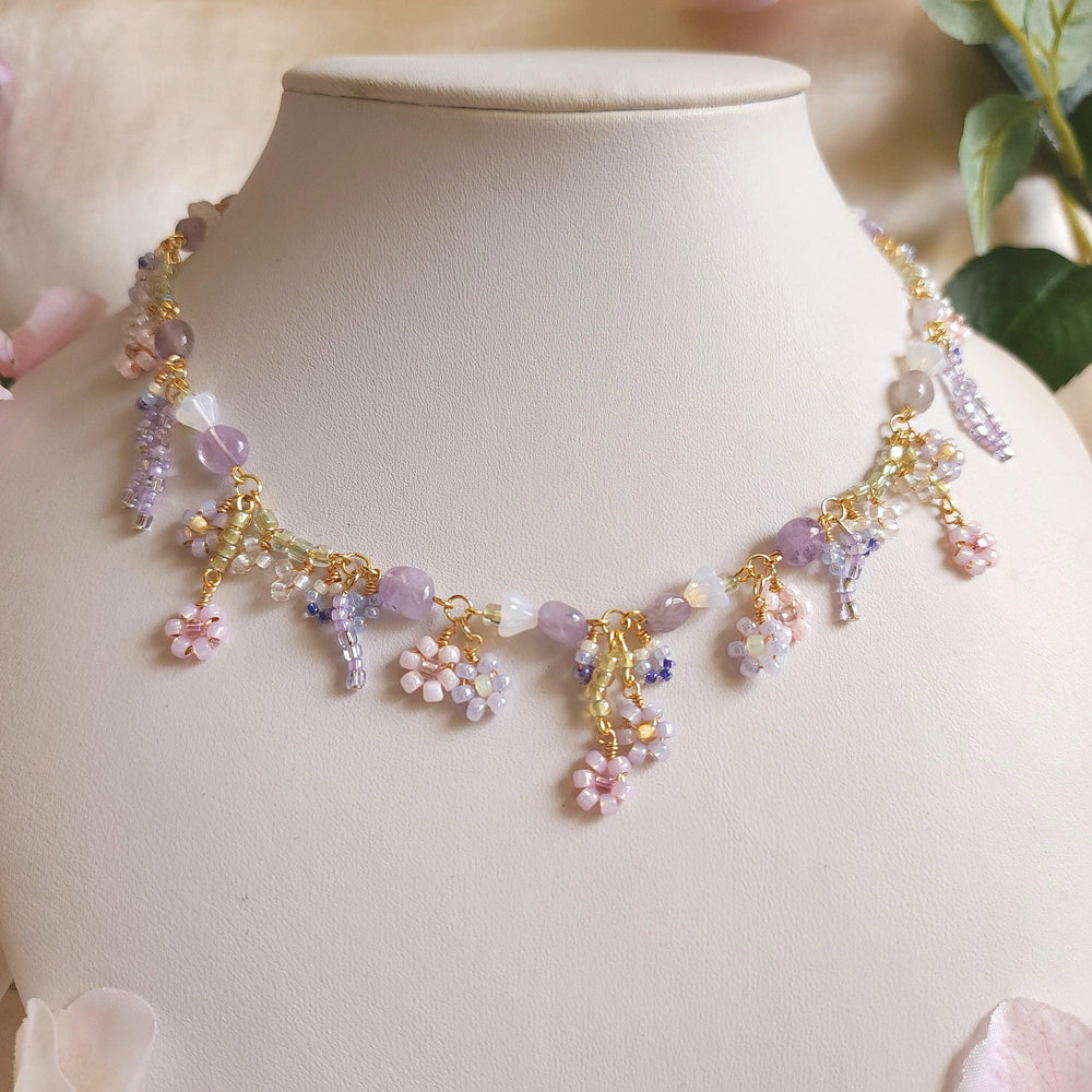 
                  
                    Lavender Haze Floral Necklace - By Cocoyu
                  
                