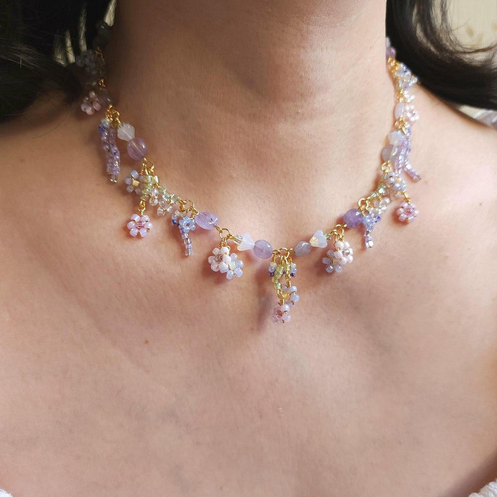 
                  
                    Lavender Haze Floral Necklace - By Cocoyu
                  
                