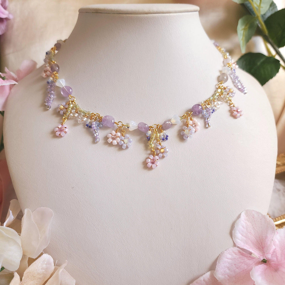 
                  
                    Lavender Haze Floral Necklace - By Cocoyu
                  
                