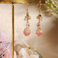 Lucky Peach Flower Earrings - By Cocoyu
