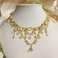 'Nanohana at Sunrise' Gold and Green Floral Necklace - By Cocoyu