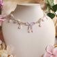 Lavender Pearl Ribbon Necklace - By Cocoyu