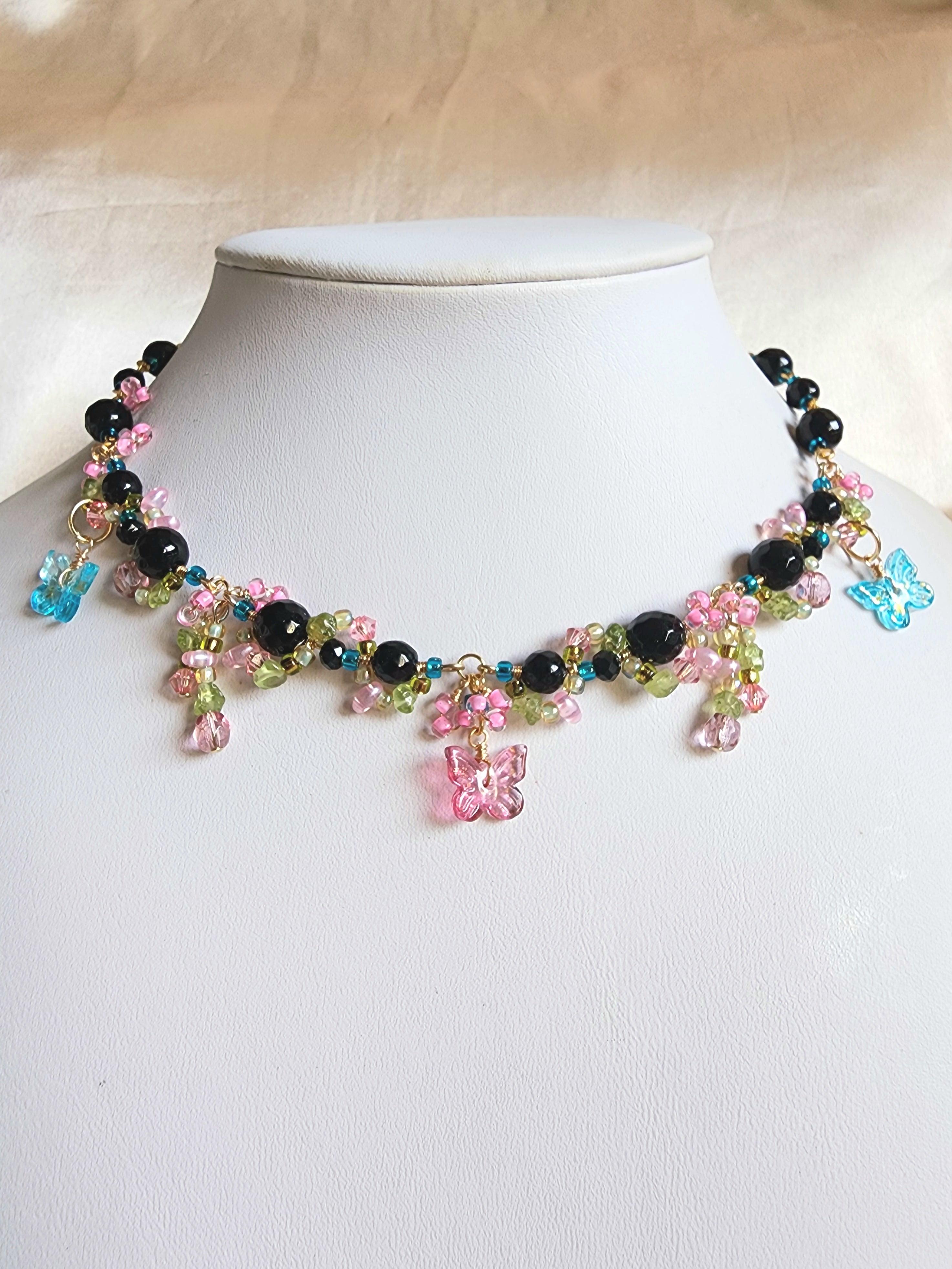 Pink Poppy butterfly skies necklace & bracelet set – The Original Childrens  Shop