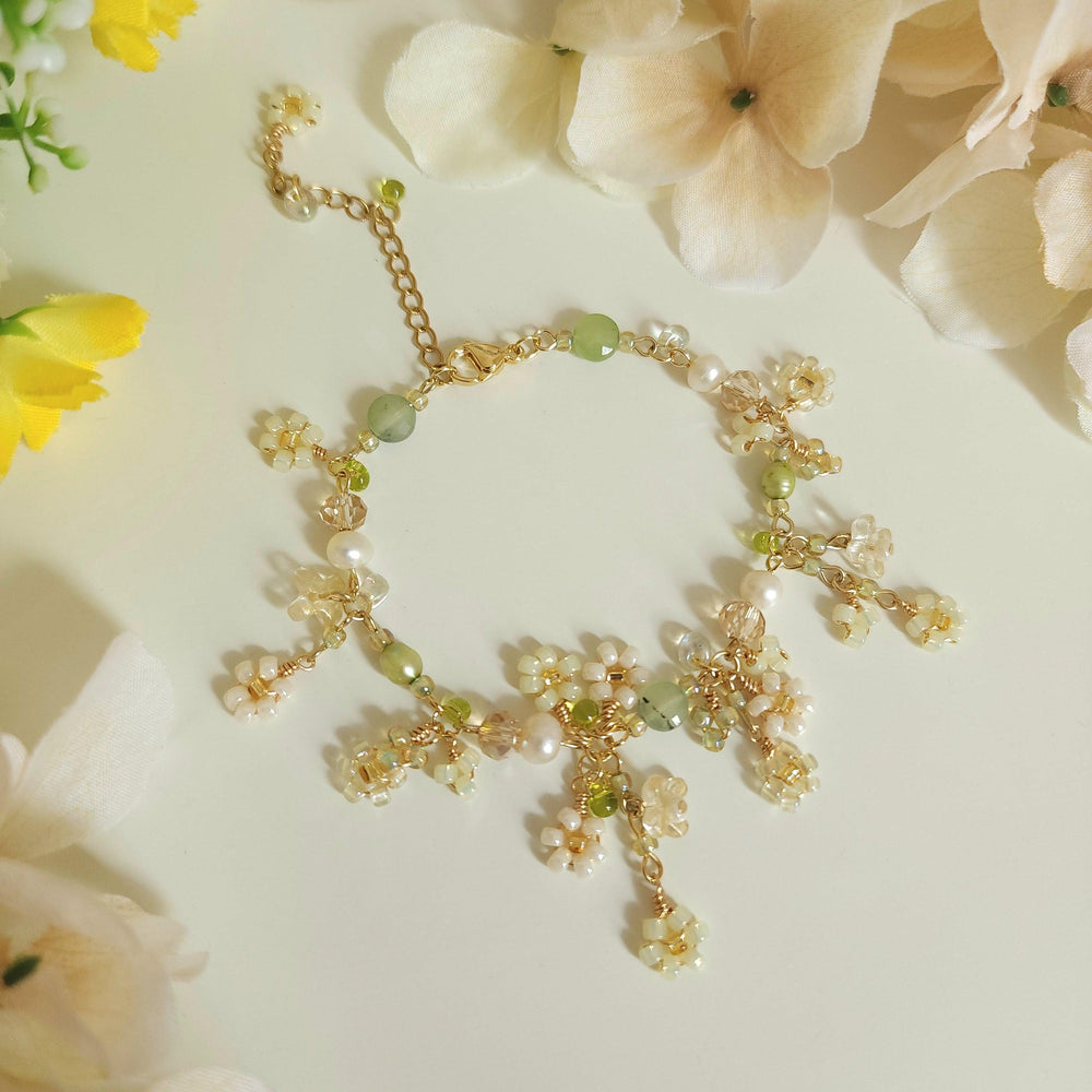 
                  
                    'Picnic in a Flower Field' Floral Bouquet Bracelet - By Cocoyu
                  
                