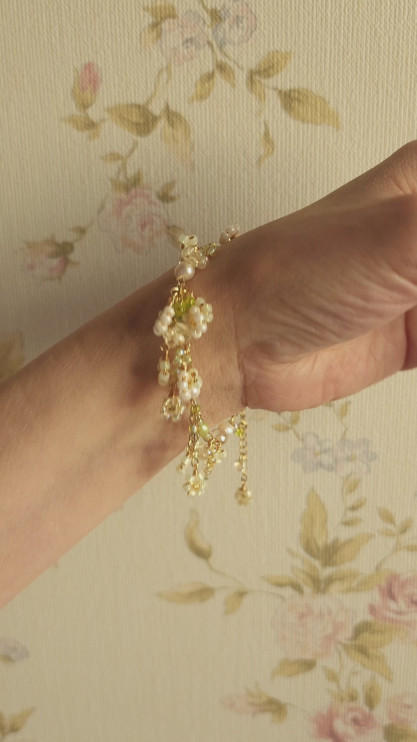 'Picnic in a Flower Field' Floral Bouquet Bracelet