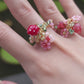 Berry Garden Wire-wrapped Rings (Red/Pink Versions)