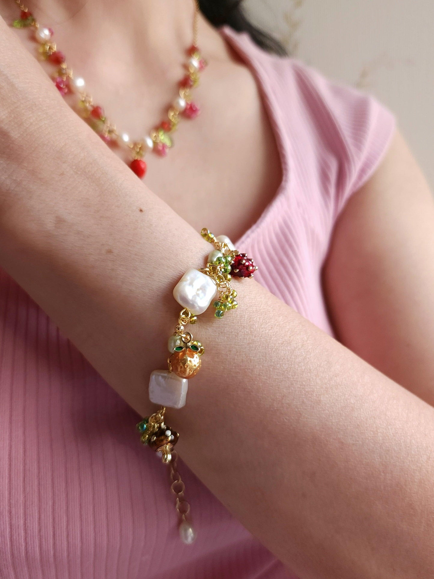 Fruit Feast Pearl Bracelet