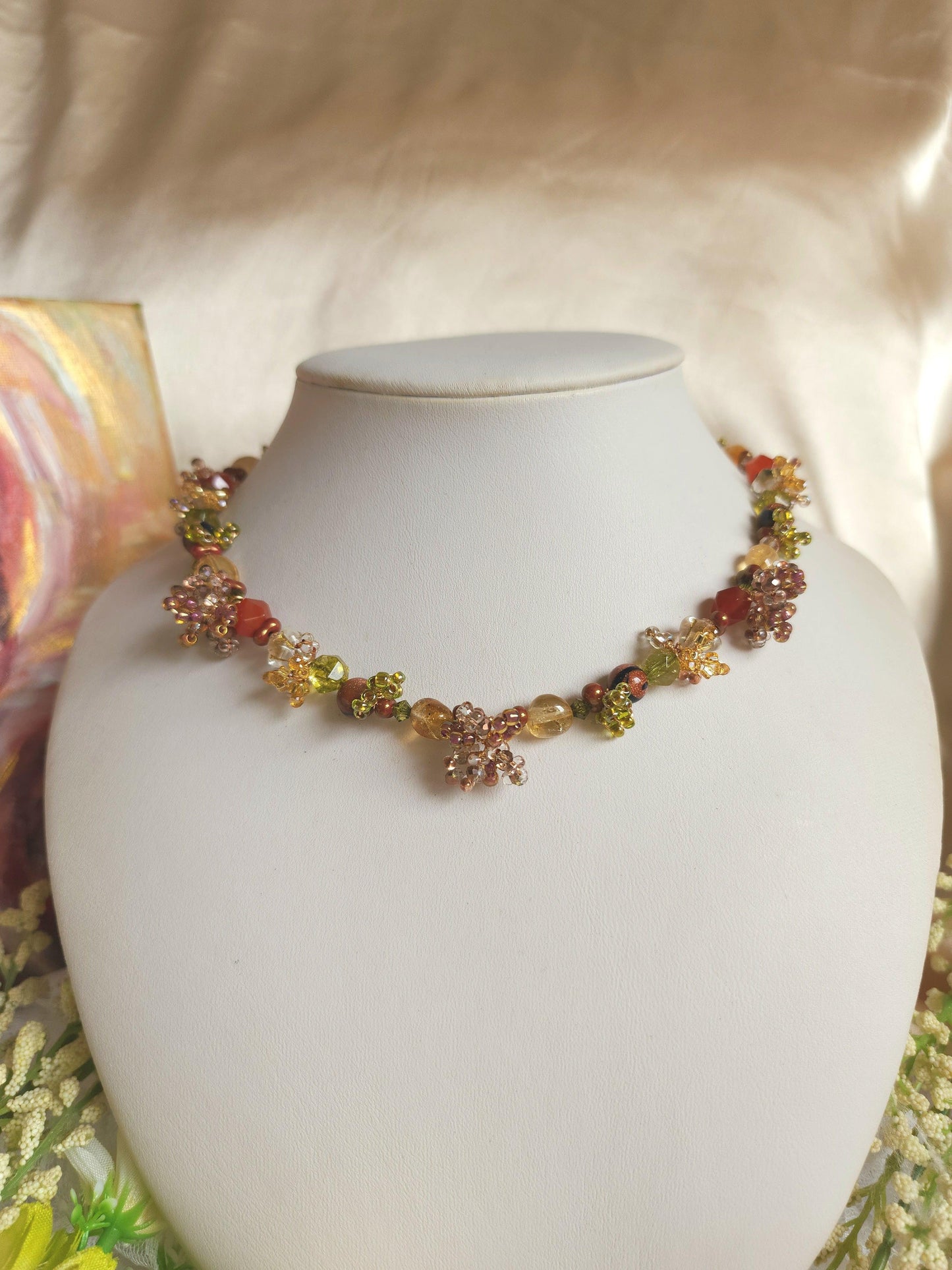 Autumn Colours Beaded Necklace