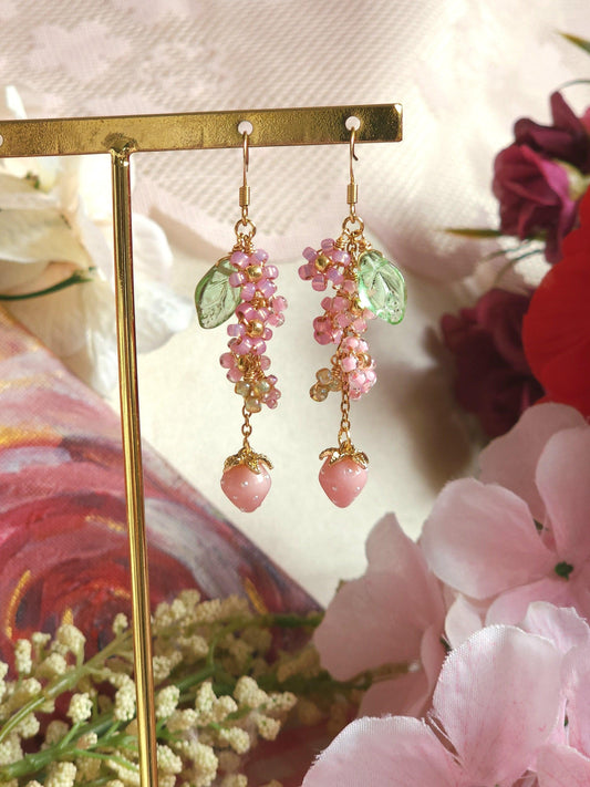 Strawberry Harvest Floral Earrings