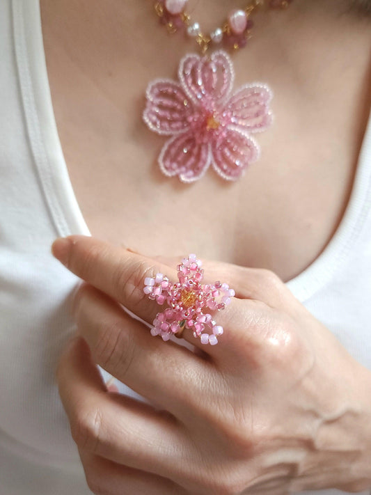 Sunset Bloom Floral Ring