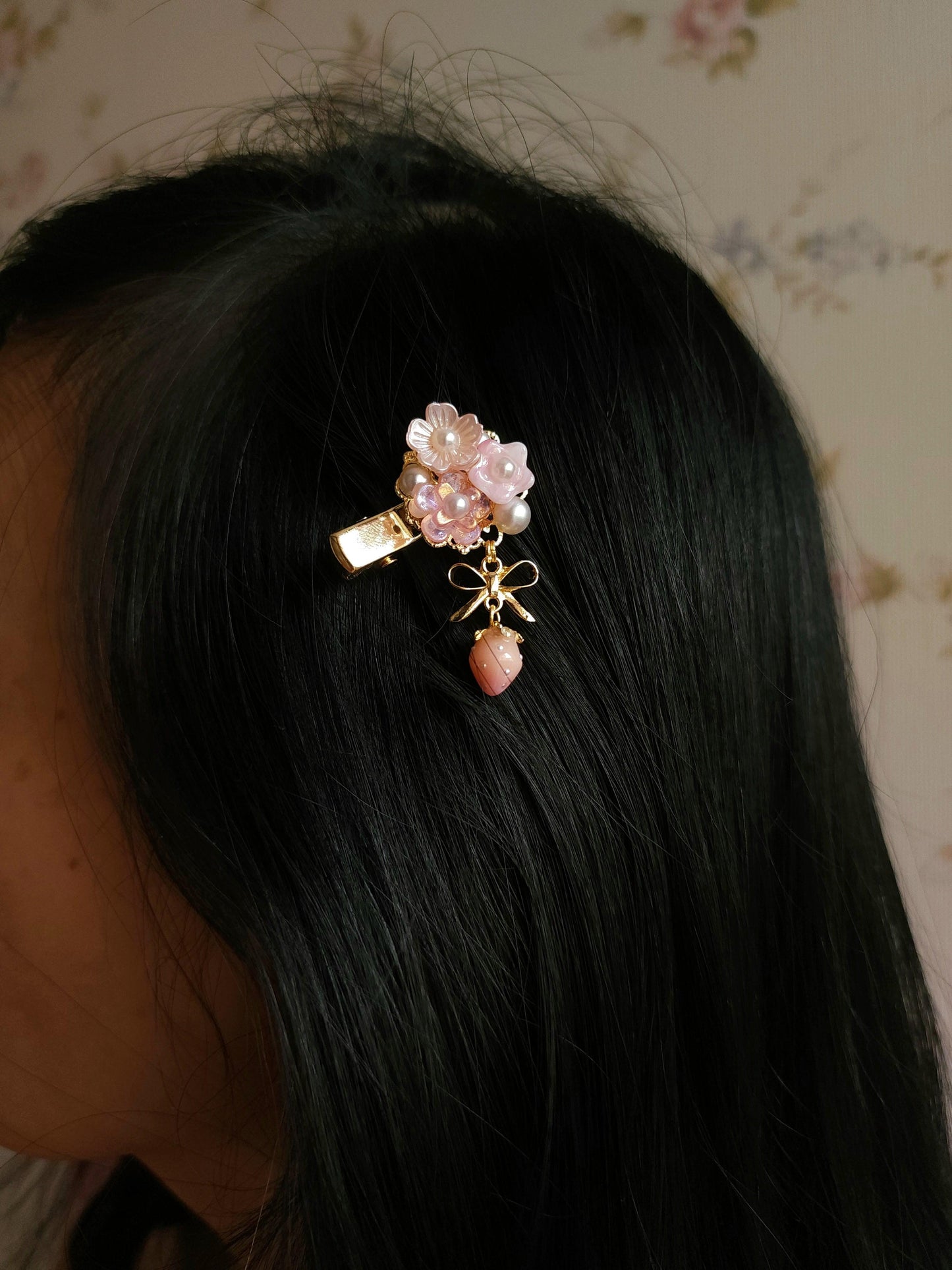 Strawberry Fruit Basket Hairclip