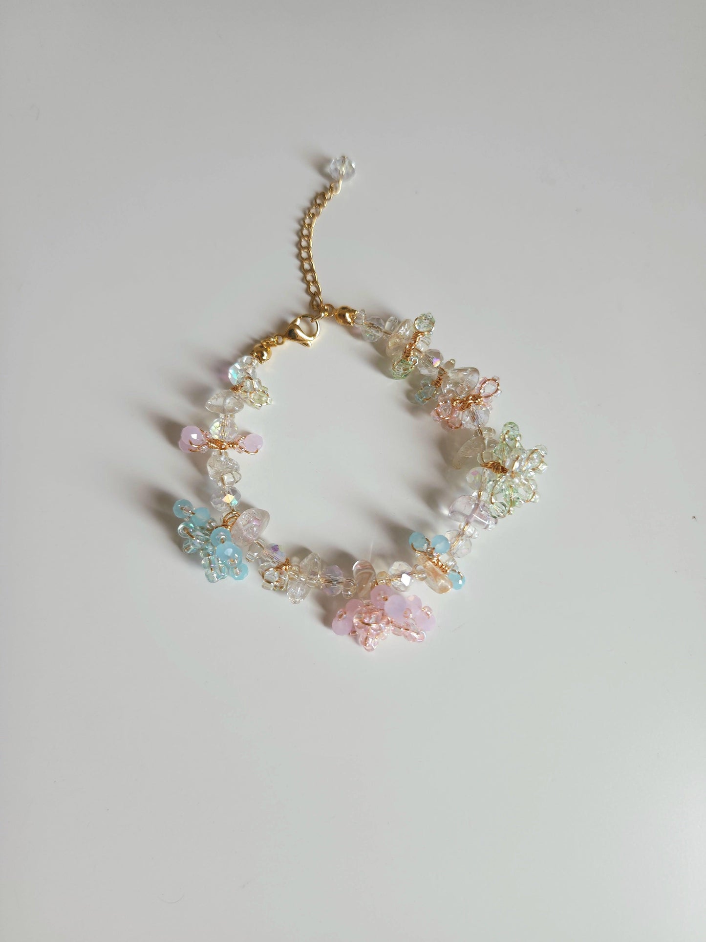 Cotton Candy Clouds Beaded Bracelet