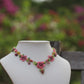 Forbidden Fruit Beaded Floral Necklace