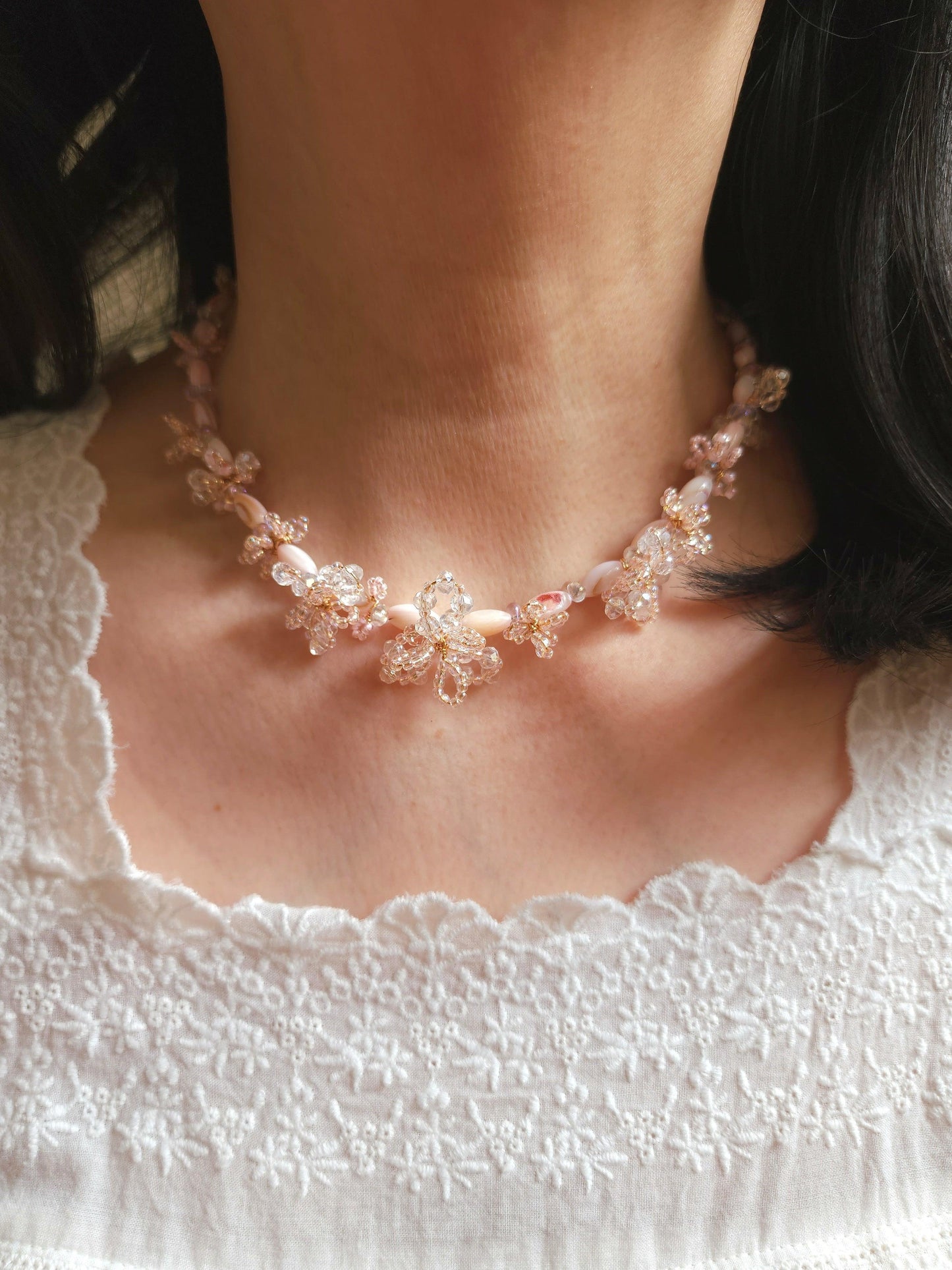 Aurora Blush Beaded Necklace