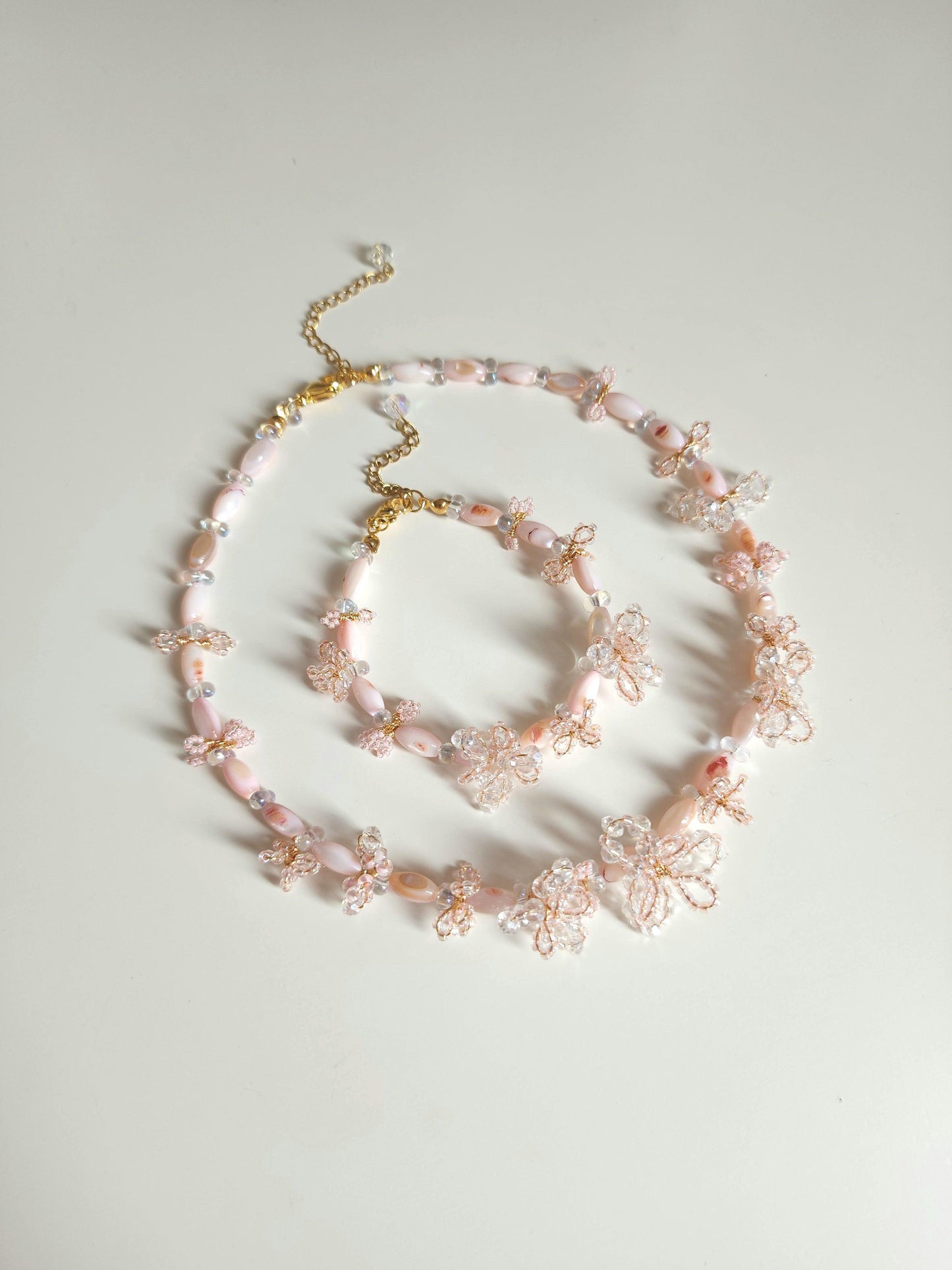 Aurora Blush Beaded Necklace