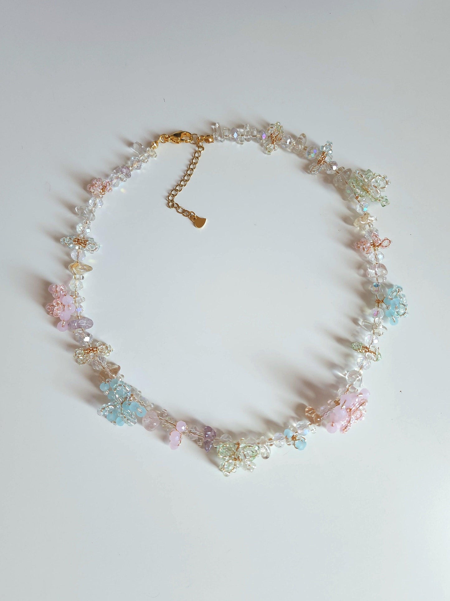 Cotton Candy Clouds Beaded Necklace