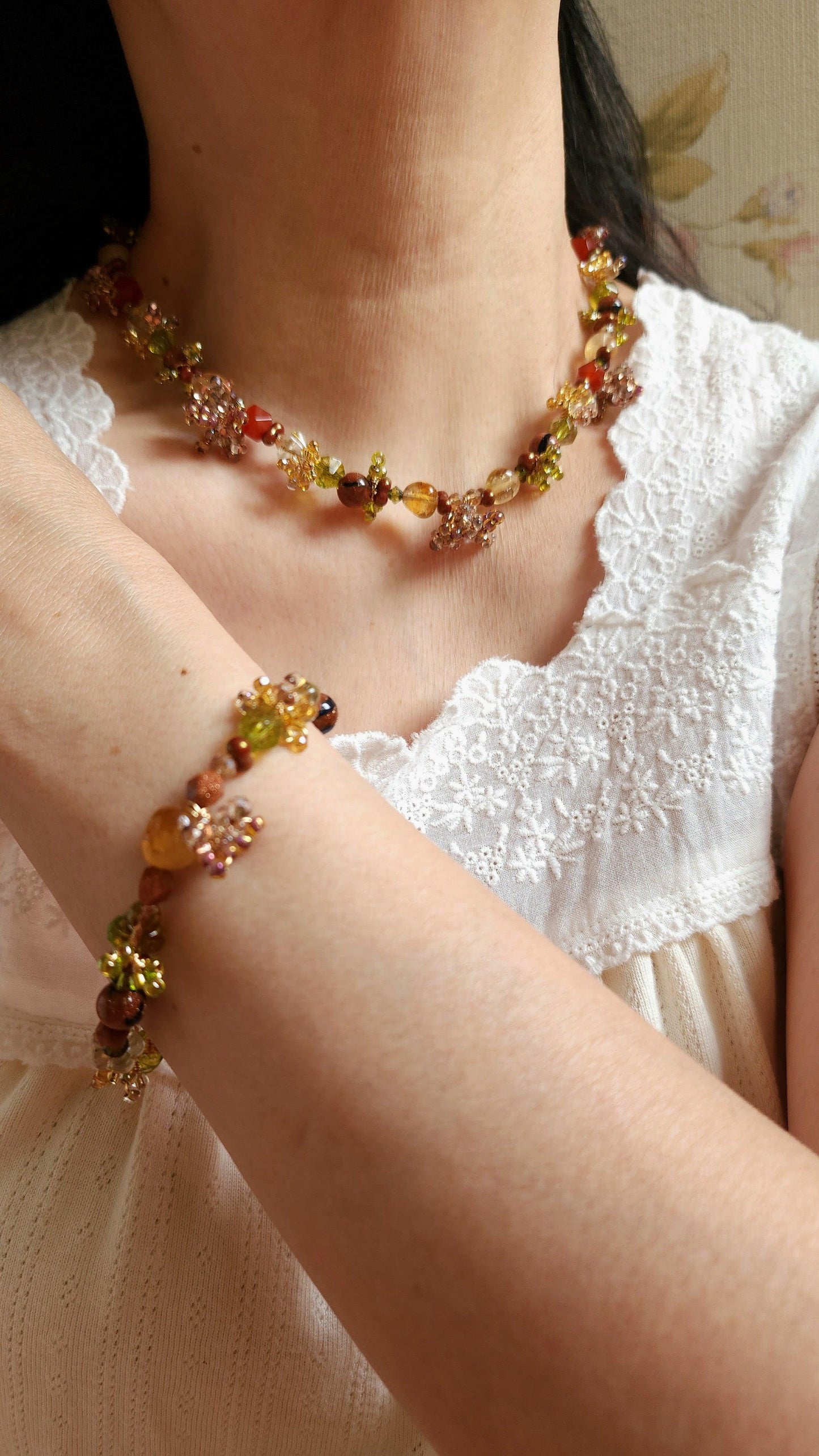 Autumn Colours Beaded Necklace