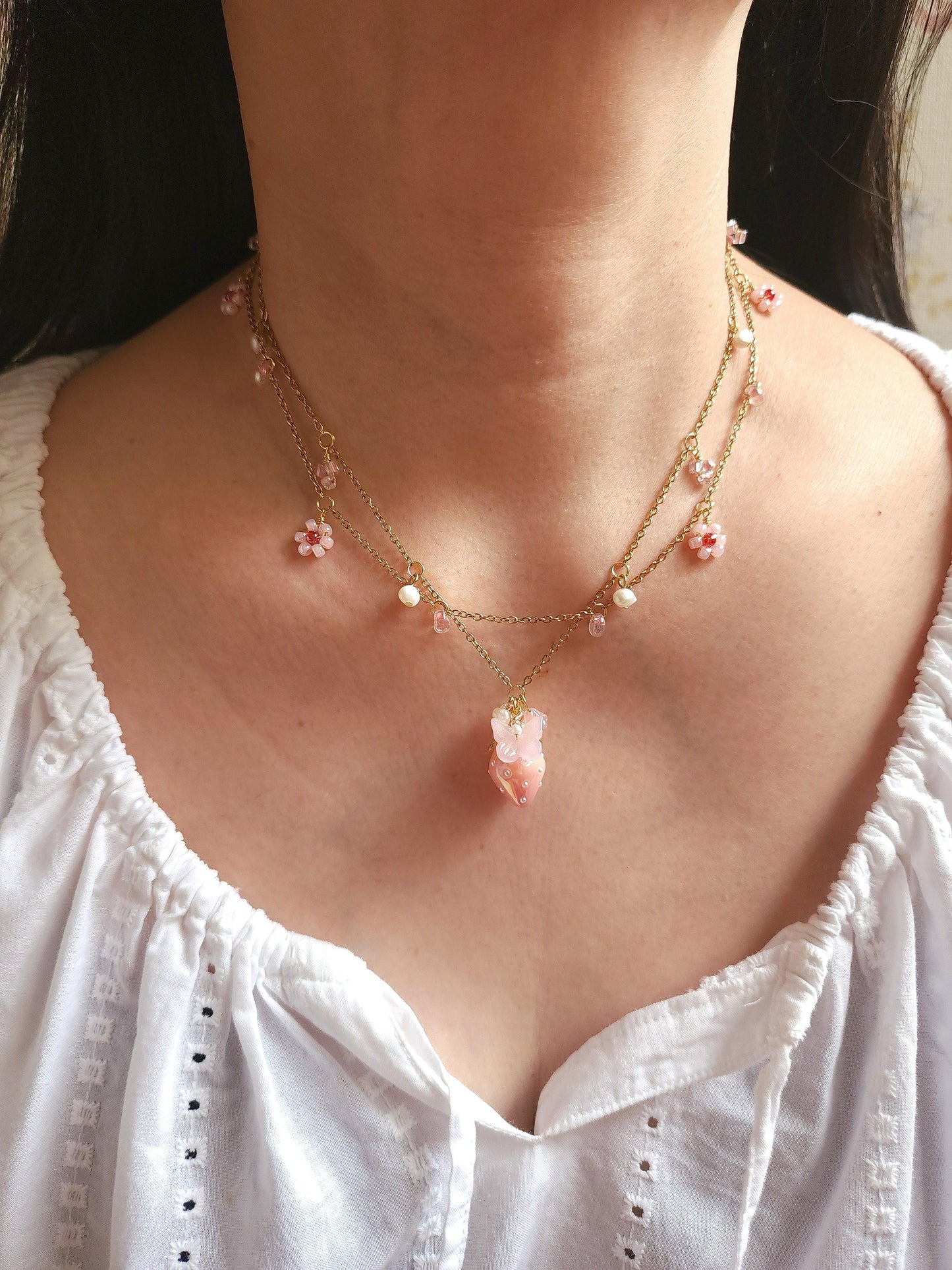 Strawberry Sugar Necklace