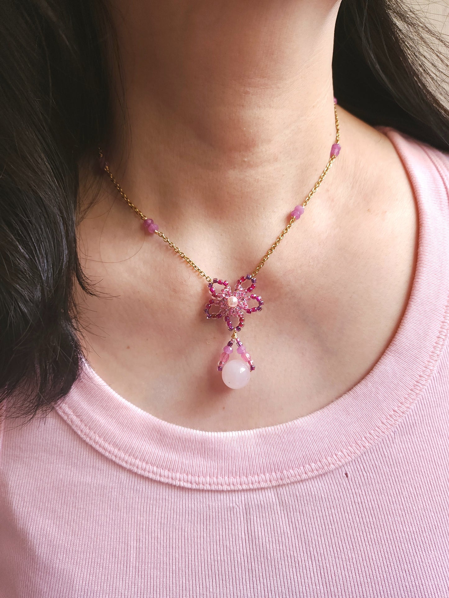 Rose at Dusk Necklace