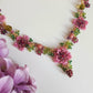 Forbidden Fruit Beaded Floral Necklace