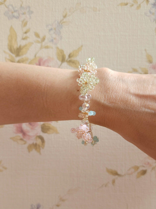 Cotton Candy Clouds Beaded Bracelet