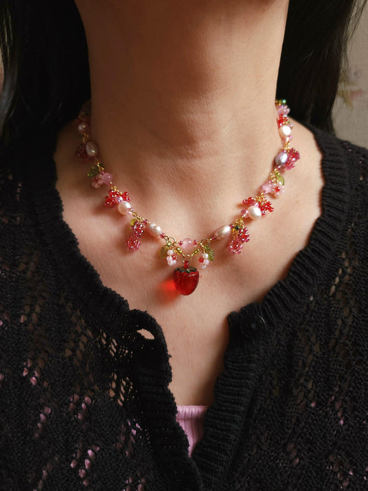 Strawberry Sundae Necklace