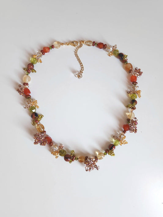 Autumn Colours Beaded Necklace