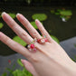 Berry Garden Wire-wrapped Rings (Red/Pink Versions)