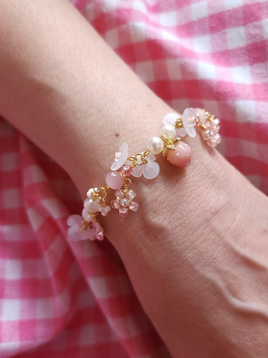 Frosted Berry Pearl Bracelet