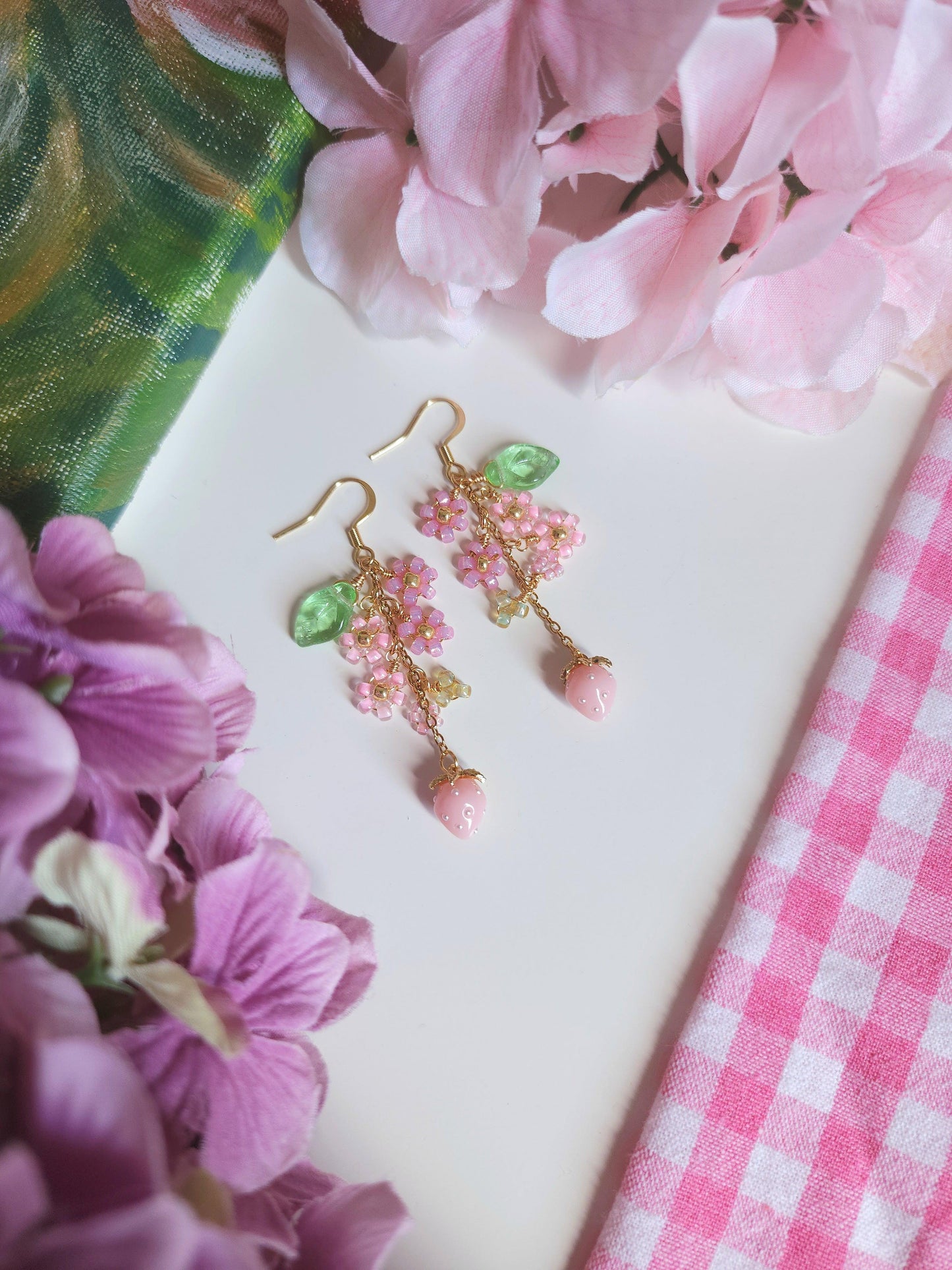 Strawberry Harvest Floral Earrings