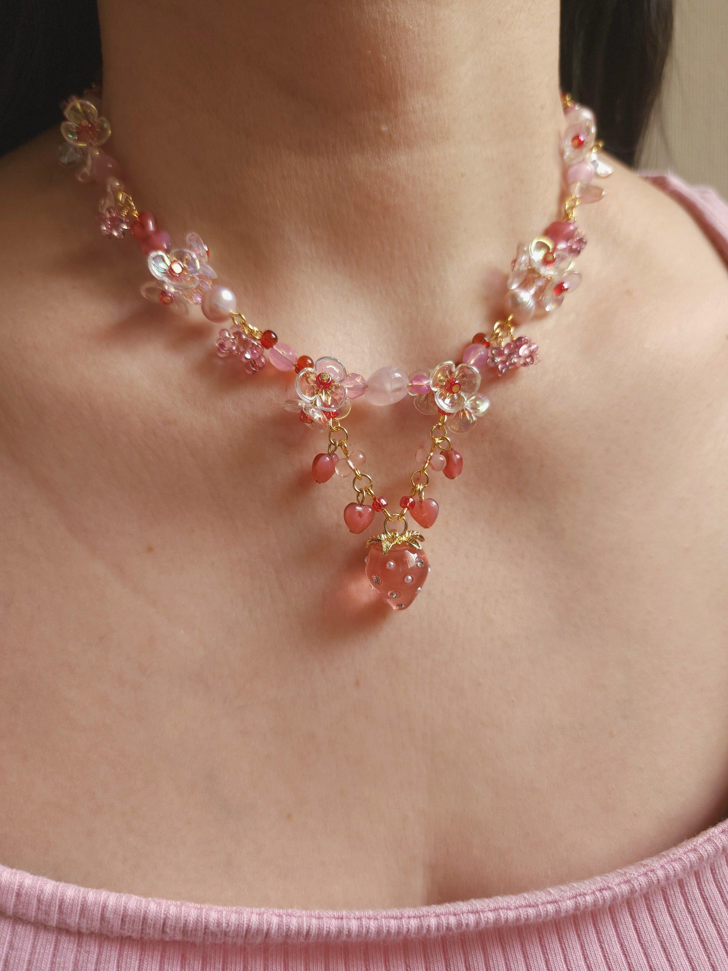 Strawberry Fizz Necklace