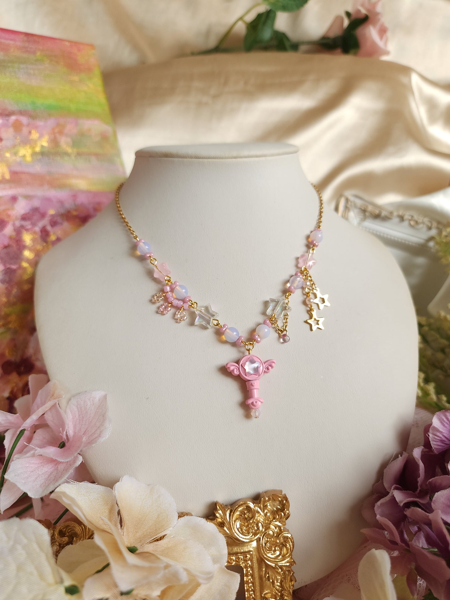 Pink Enchanted Wand Necklace