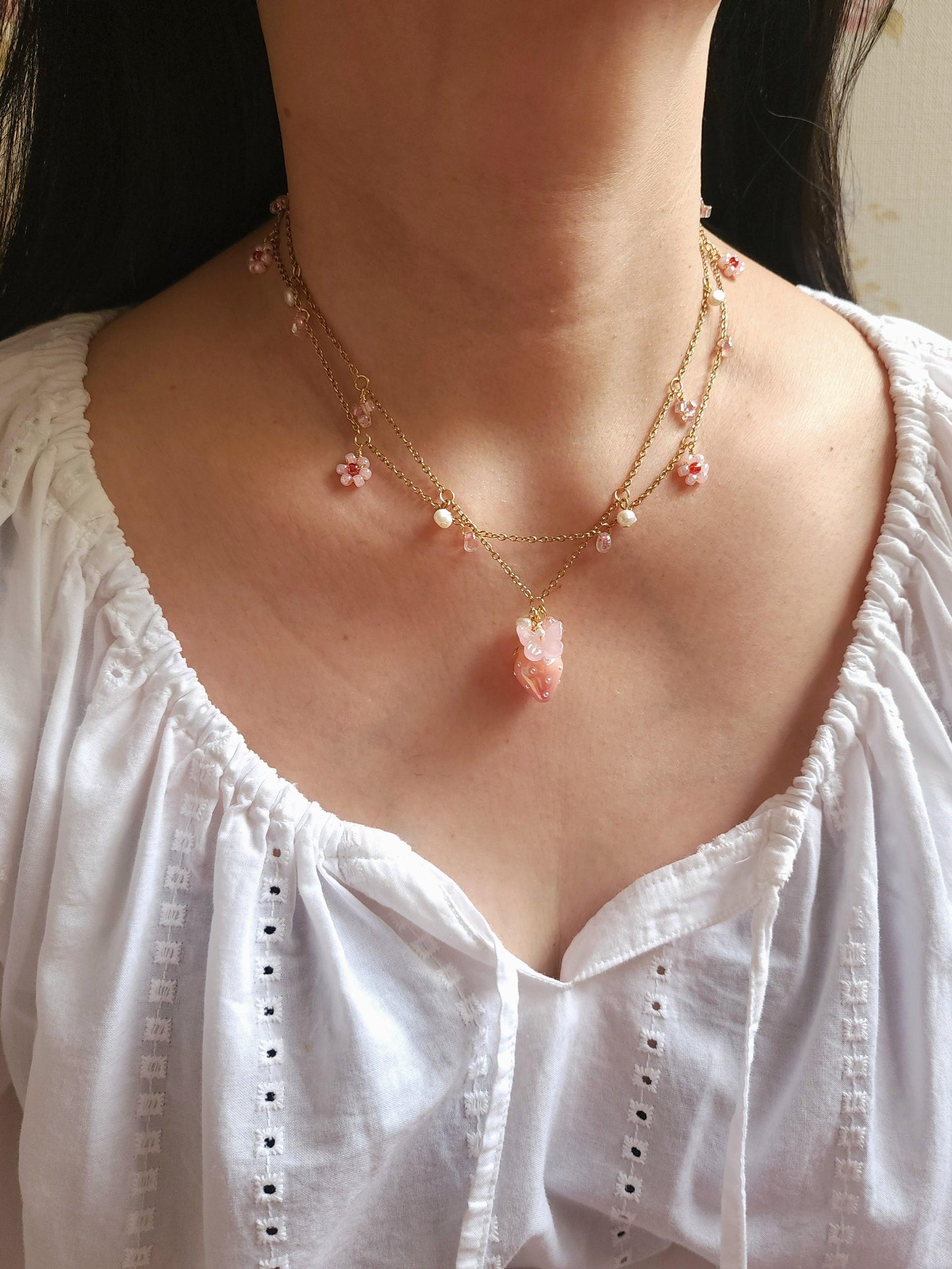 Strawberry Sugar Necklace