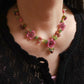 Forbidden Fruit Beaded Floral Necklace