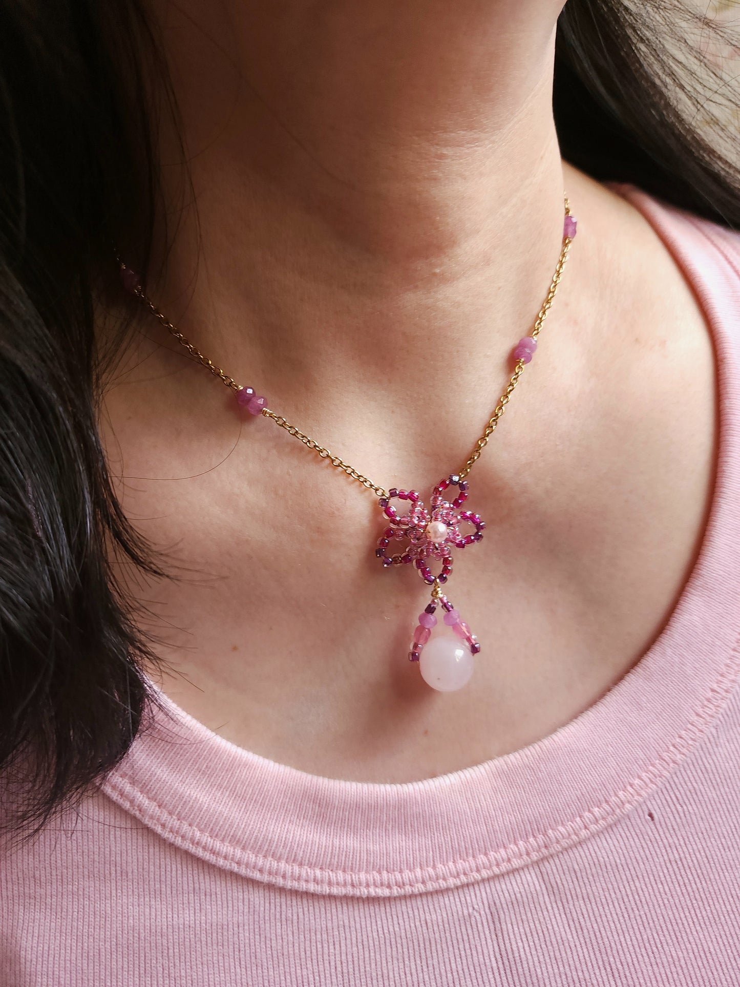 Rose at Dusk Necklace