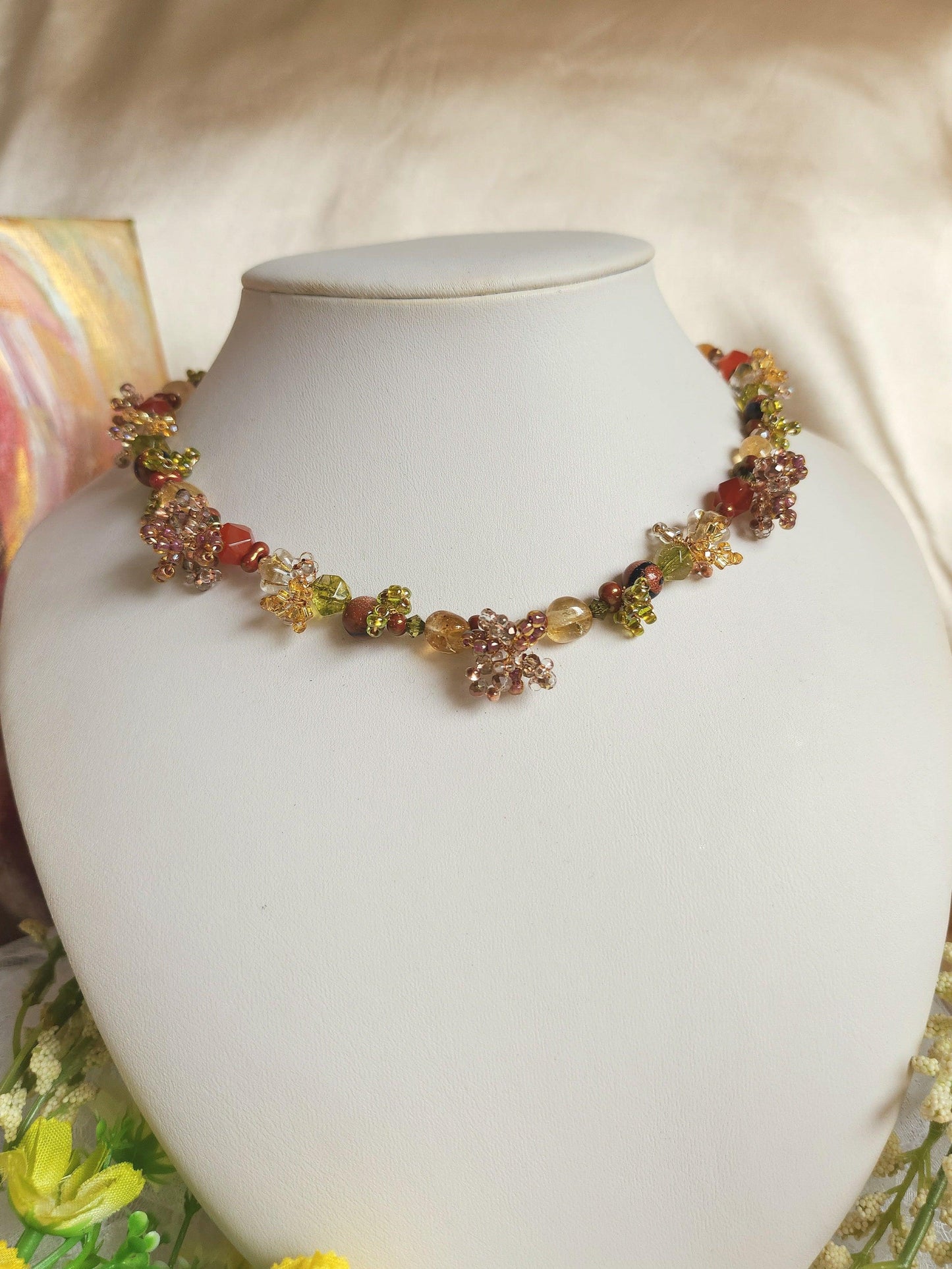 Autumn Colours Beaded Necklace