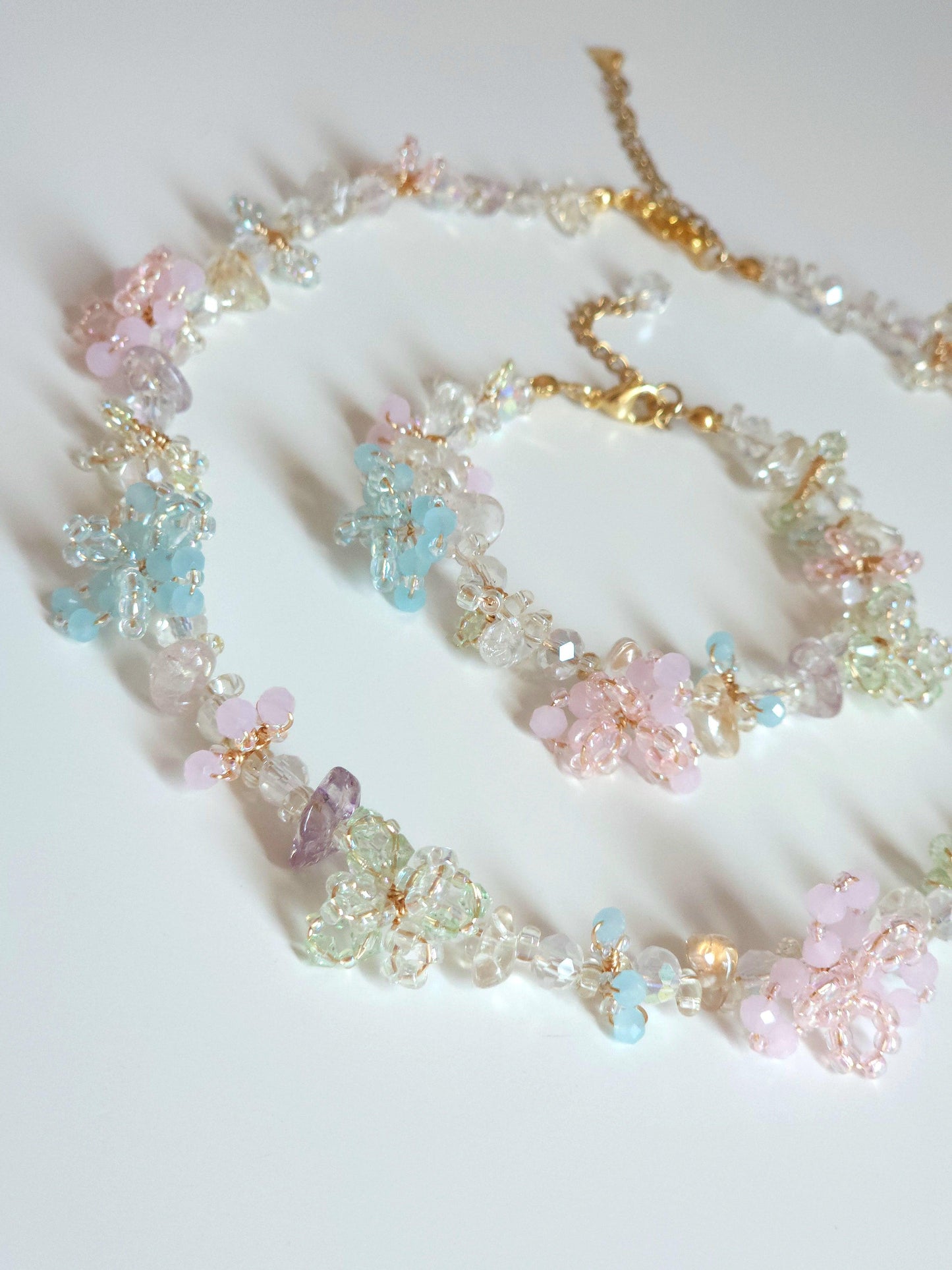 Cotton Candy Clouds Beaded Bracelet