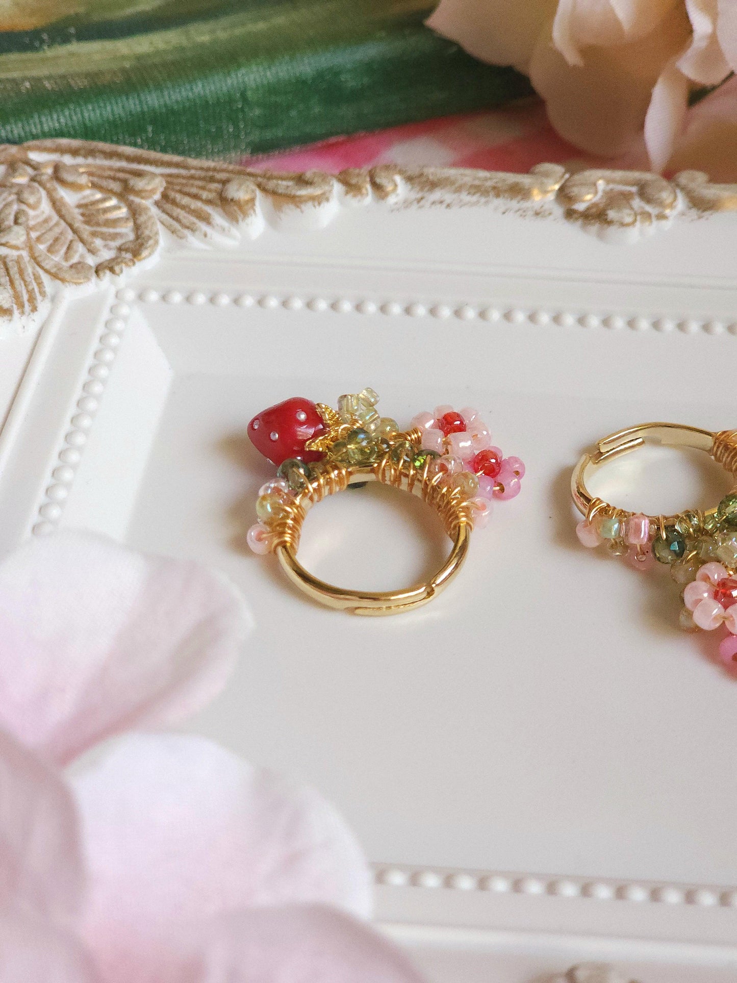 Berry Garden Wire-wrapped Rings (Red/Pink Versions)