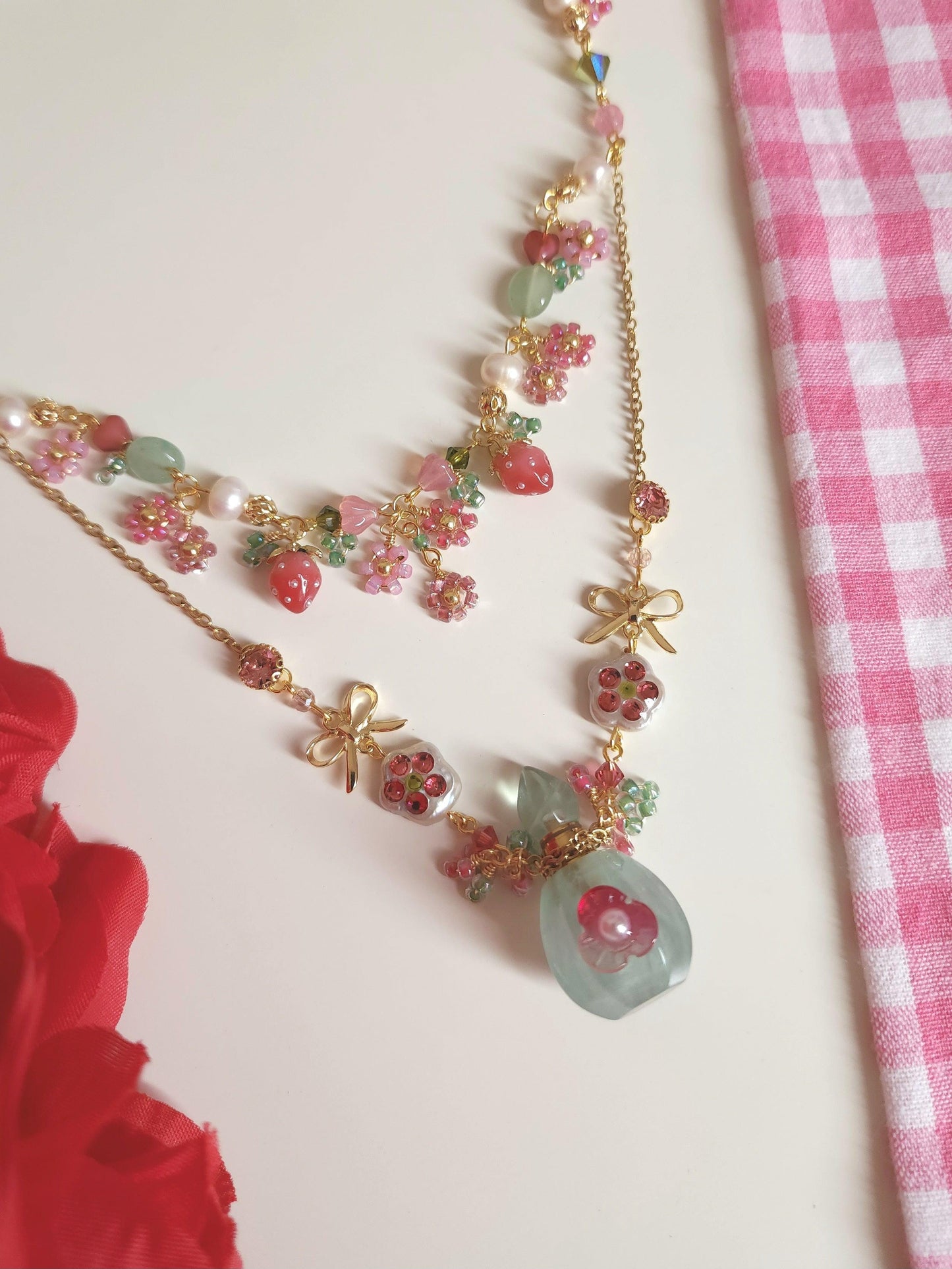 Enchanted Bramble Perfume Bottle Necklace