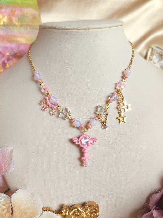 Pink Enchanted Wand Necklace