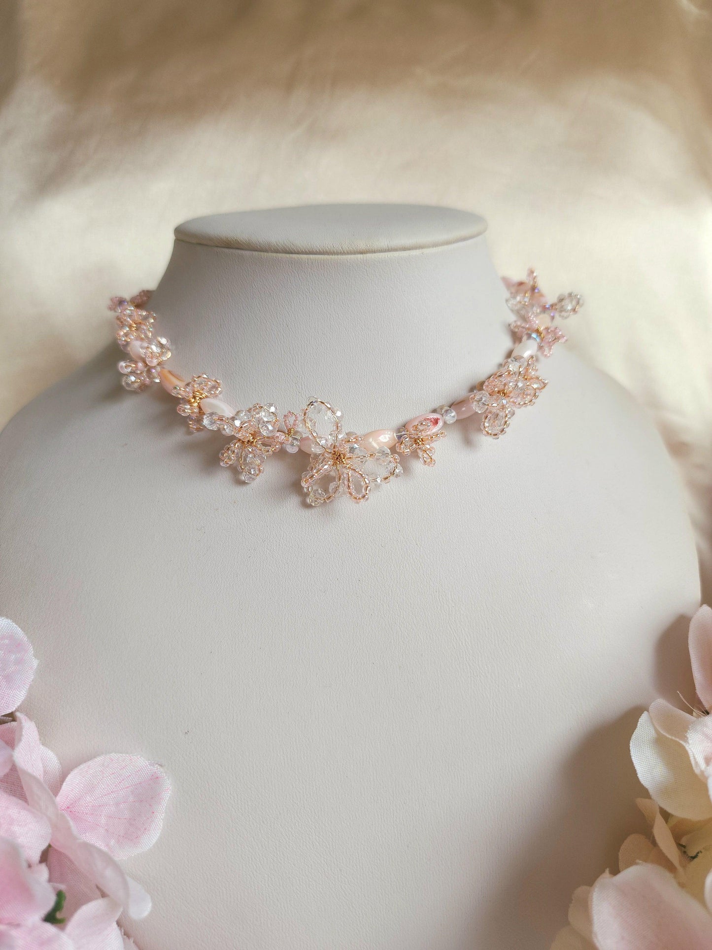 Aurora Blush Beaded Necklace