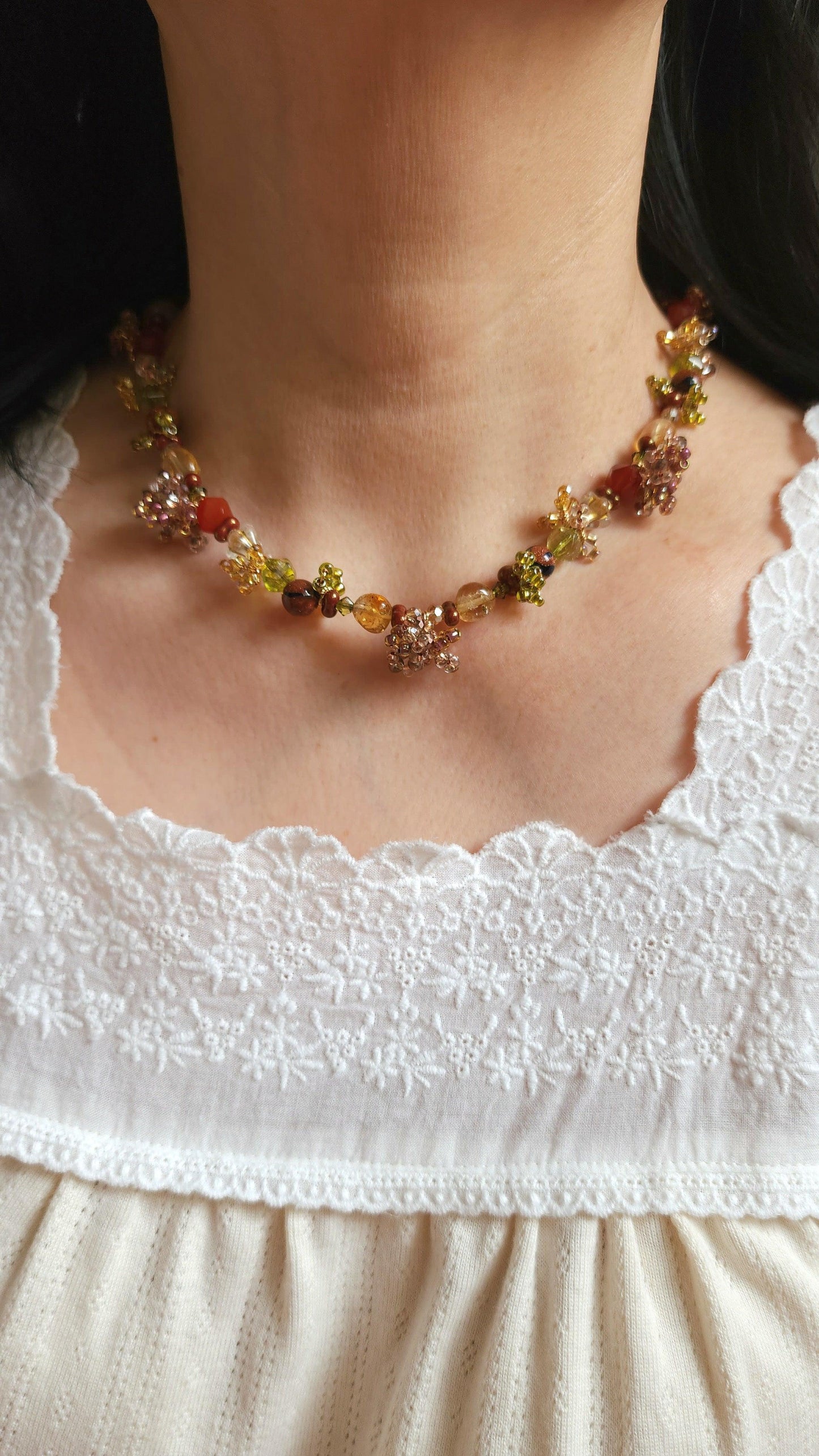 Autumn Colours Beaded Necklace