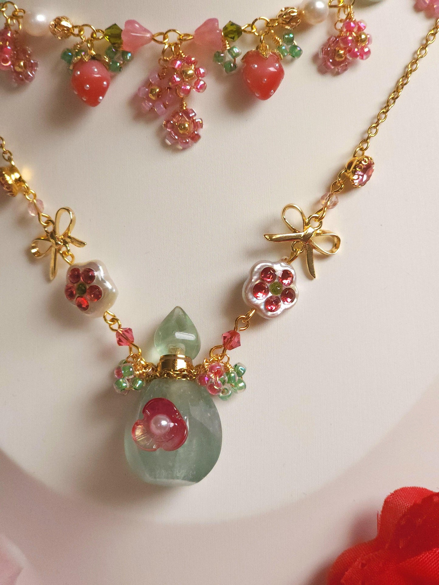 Enchanted Bramble Perfume Bottle Necklace