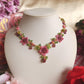 Forbidden Fruit Beaded Floral Necklace