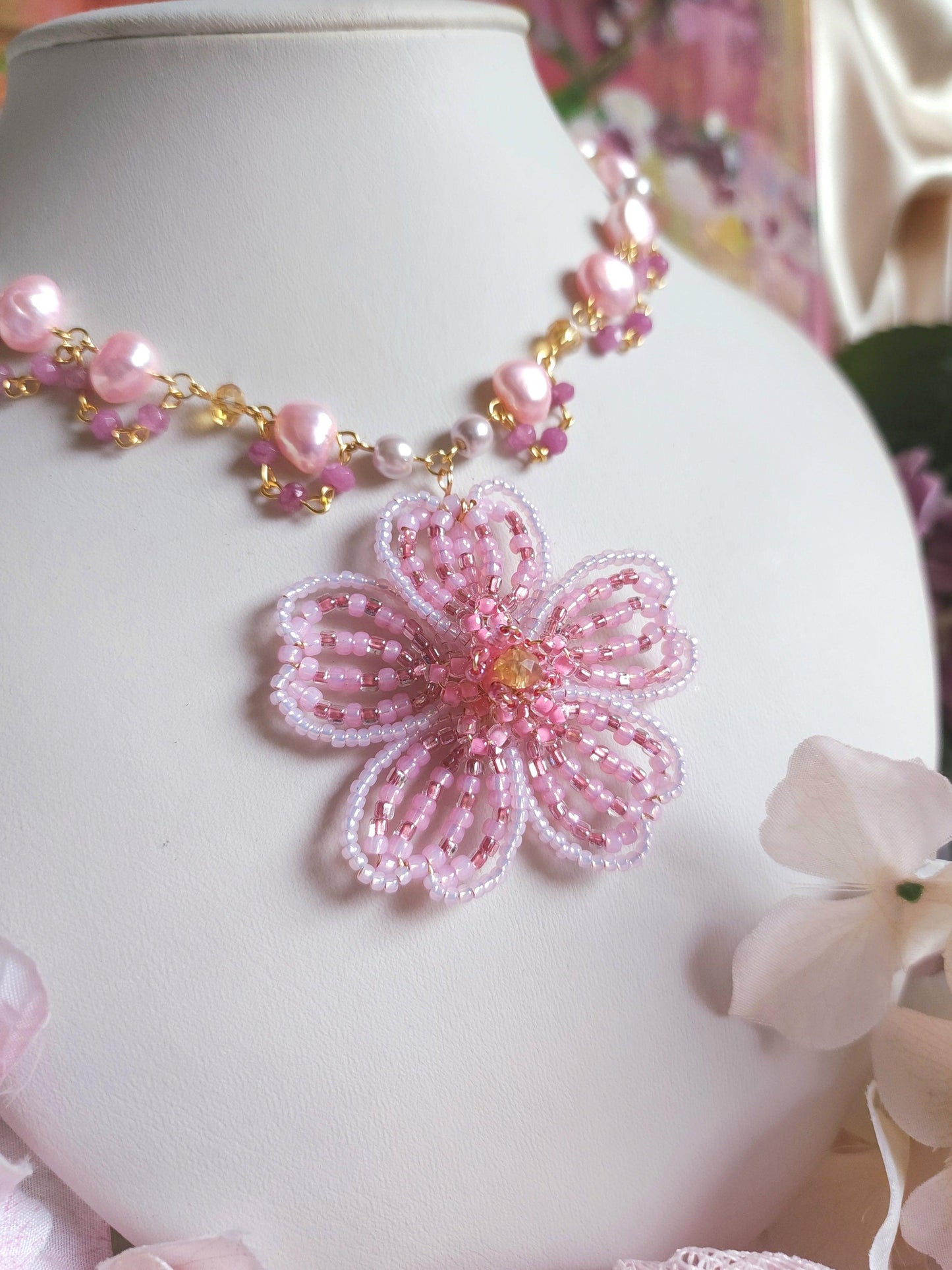 Cherry Blossom Princess Necklace