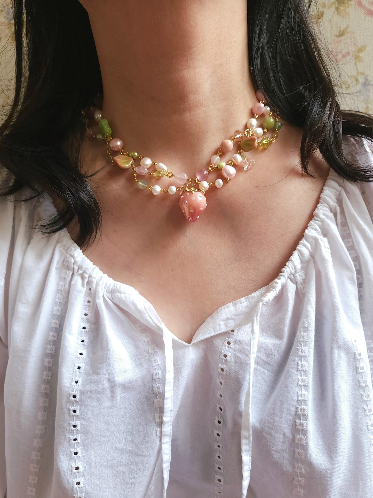 Strawberry Meadow Necklace