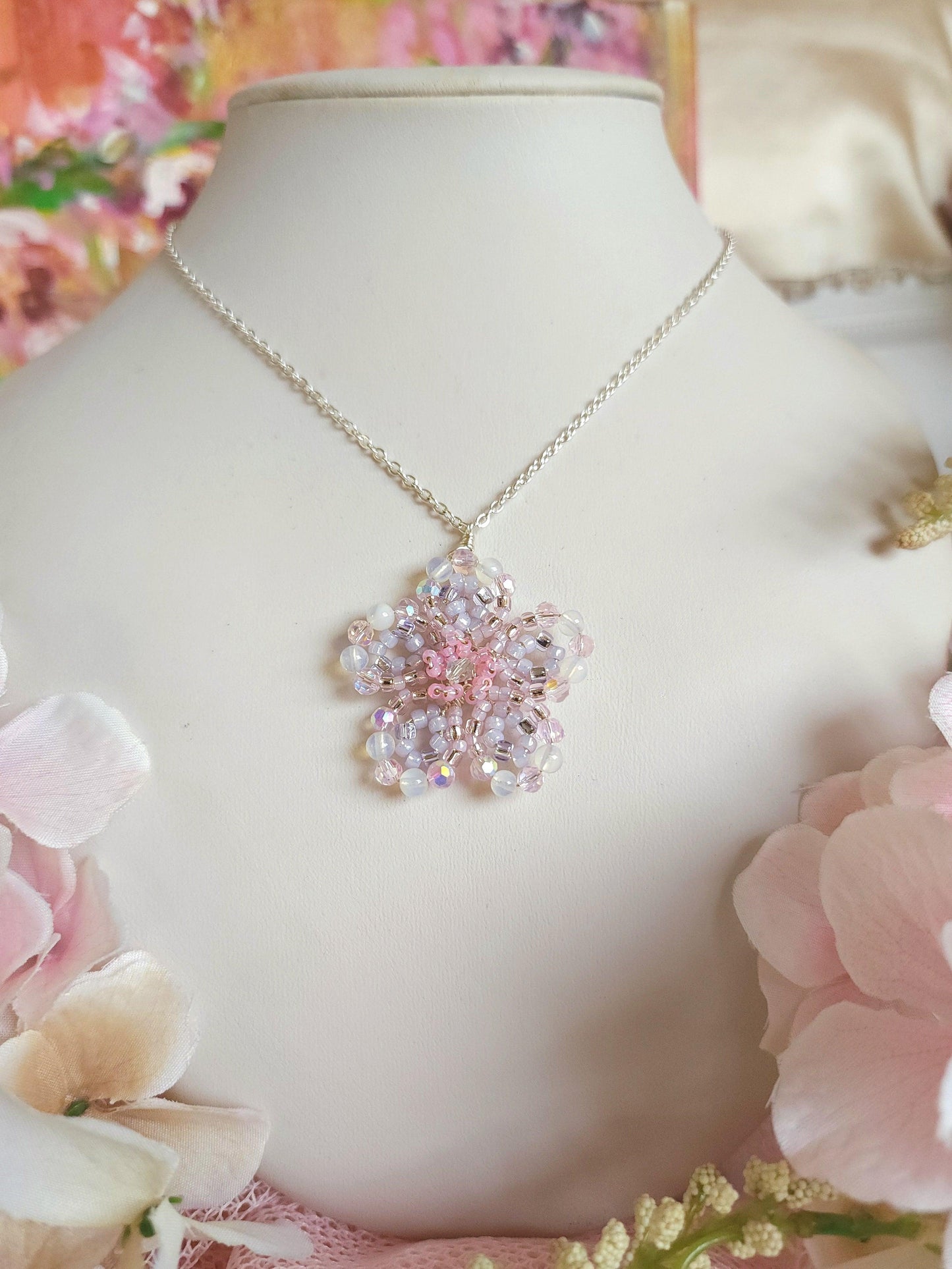 Cotton Candy Blossom Necklace