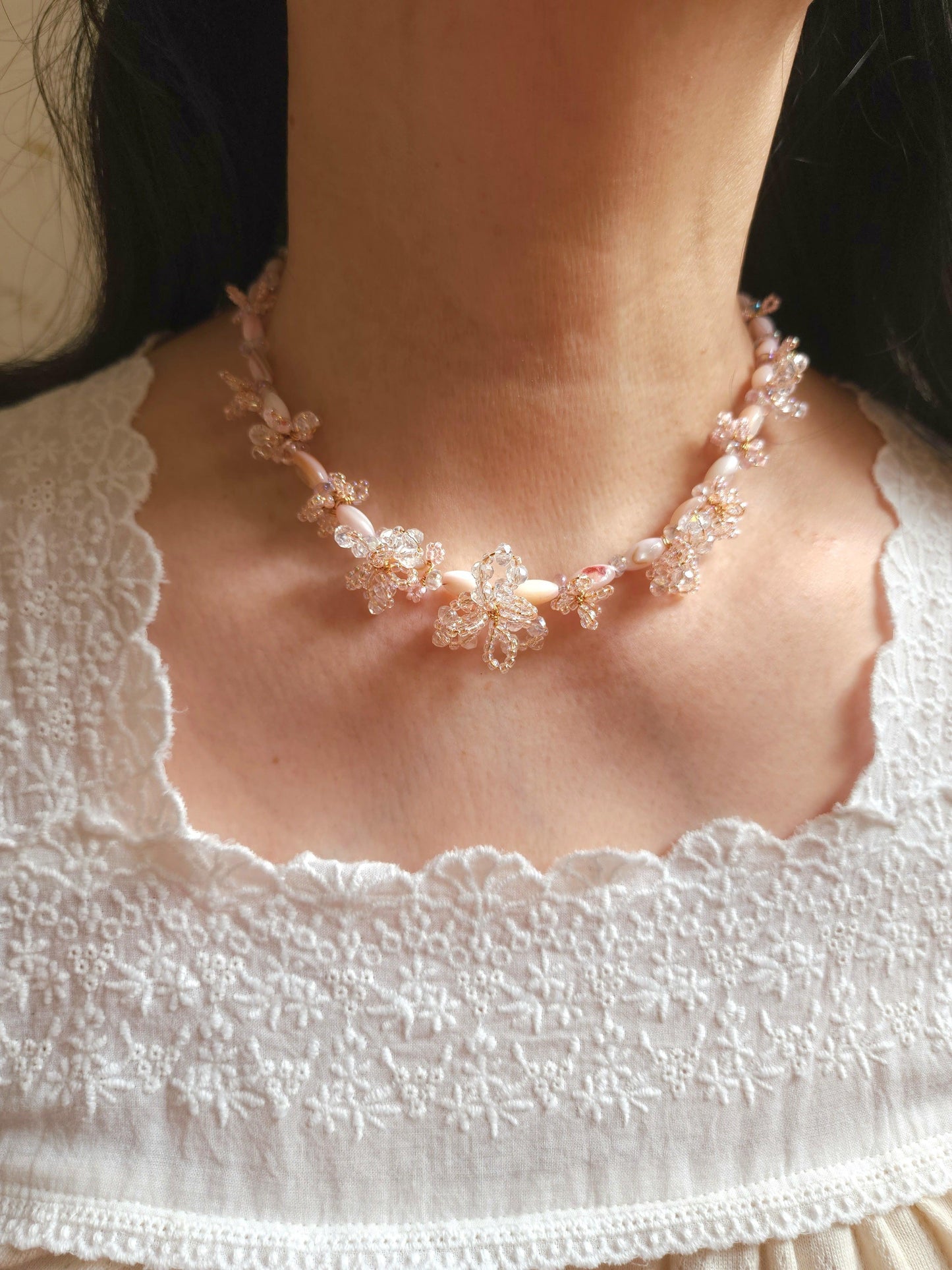 Aurora Blush Beaded Necklace