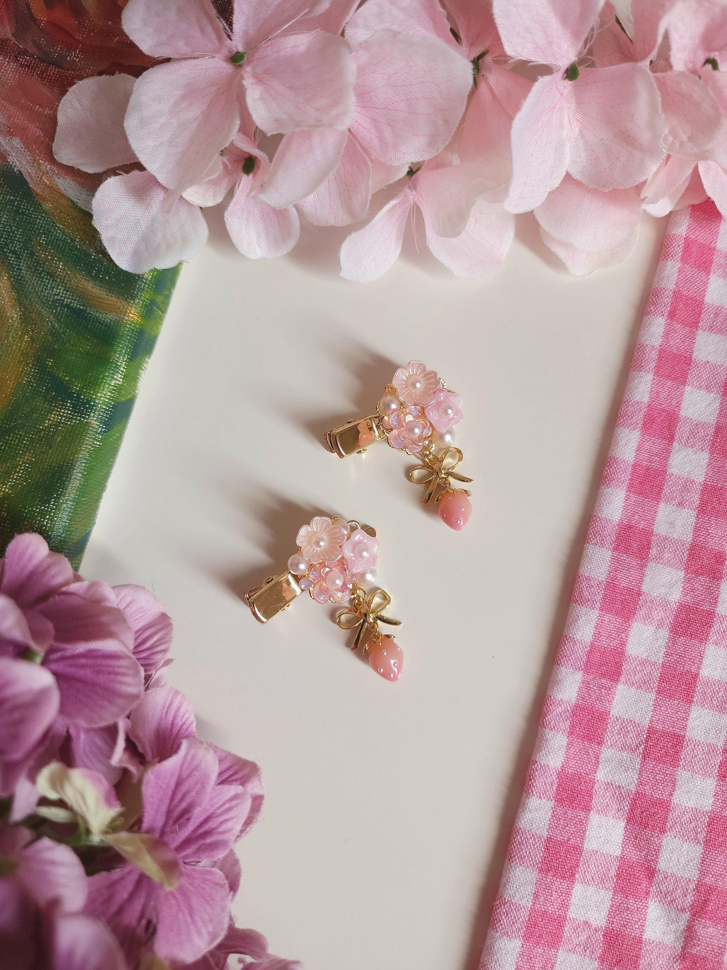 Strawberry Fruit Basket Hairclip